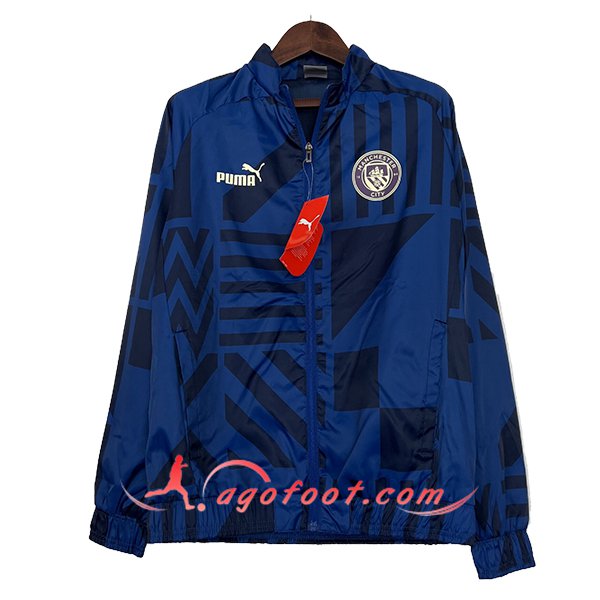 Coupe-Vent Manchester City Bleu/Noir 2024/2025
