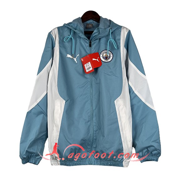 Coupe-Vent Manchester City Bleu/Blanc 2024/2025