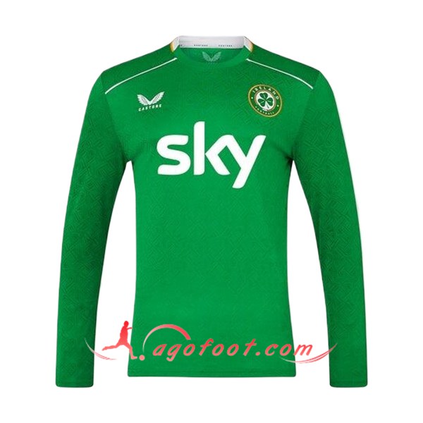 Nouveau Maillot Equipe Foot Irlande Manches Longues Domicile 2024/2025