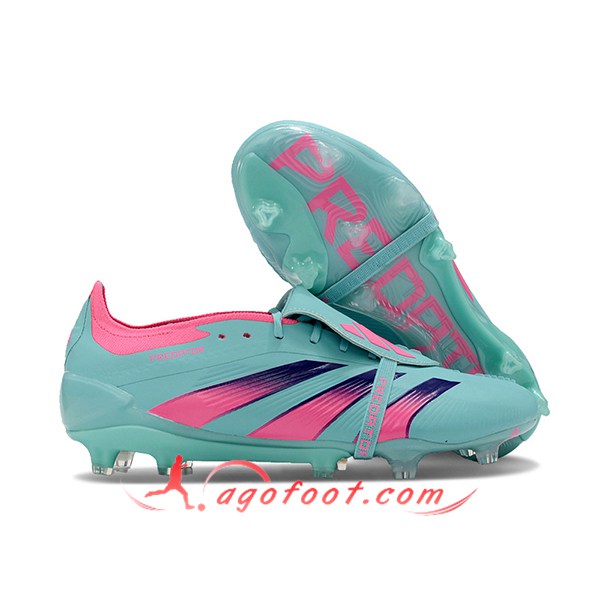 Adidas Chaussures de Foot Predator Elite Tongue FG Vert/Rose