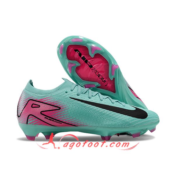 Nike Chaussures de Foot AIR Zoom Mercurial Vapor 16 Elite XXV FG Vert/Rose/Noir