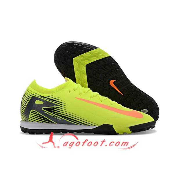 Nike Chaussures de Foot Air Zoom Mercurial Vapor XVI Elite TF Jaune/Noir/Orange