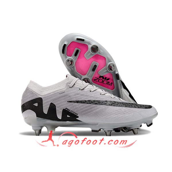 Nike Chaussures de Foot Air Zoom Mercurial Vapor XV Elite SG Gris/Noir