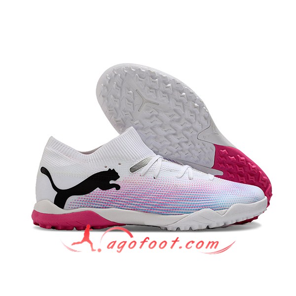PUMA Chaussures de Foot FUTURE 7 ULTIMATE TF Blanc/Rose