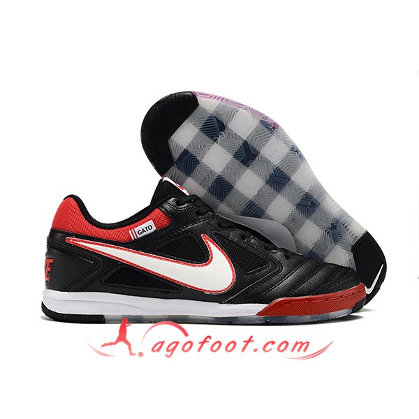 Nike Chaussures de Foot Supreme x Nike SB Gato Noir/Blanc/Rouge