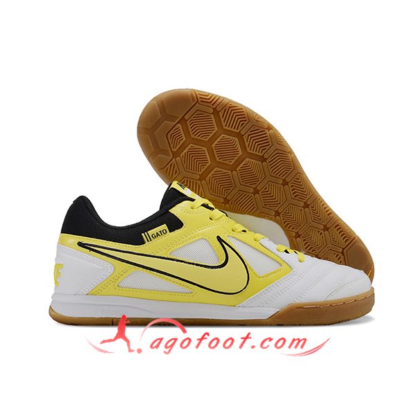 Nike Chaussures de Foot Supreme x Nike SB Gato Blanc/Jaune