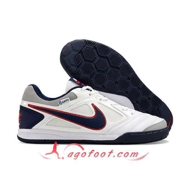 Nike Chaussures de Foot Supreme x Nike SB Gato Blanc/Noir