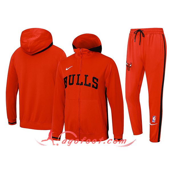 Ensemble Survetement de Foot Chicago Bulls Rouge/Noir 2024/2025