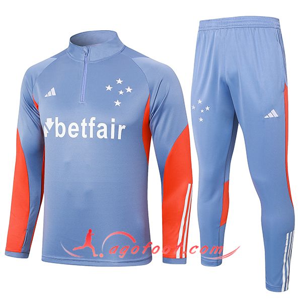 Ensemble Survetement de Foot Cruzeiro Gris/Orange 2024/2025