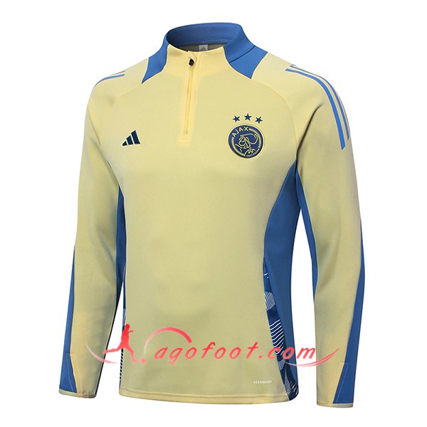 Sweatshirt Training Ajax Jaune/Bleu 2024/2025