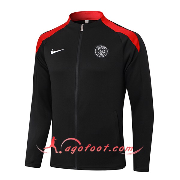 Veste Foot PSG Noir/Rouge 2024/2025