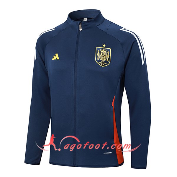 Veste Foot Espagne Bleu Royal 2024/2025