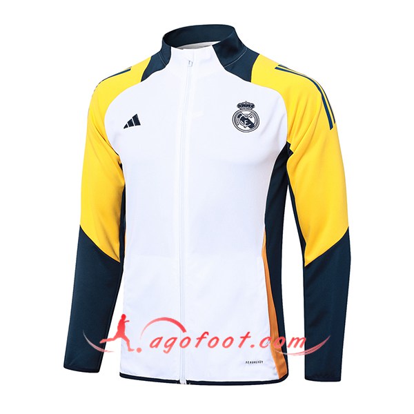 Veste Foot Real Madrid Blanc/Jaune/Bleu 2024/2025