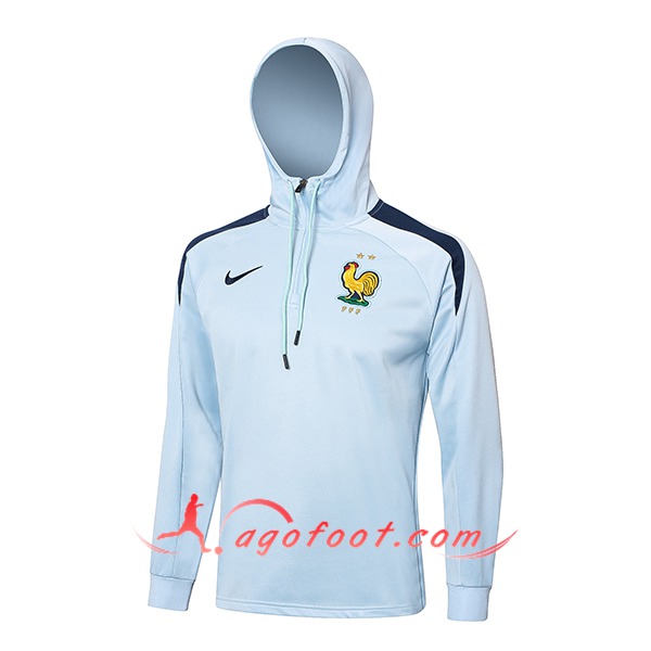 Veste A Capuche France Bleu Clair 2024/2025