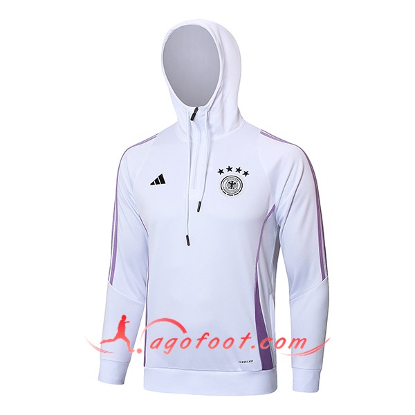 Veste A Capuche Allemagne Blanc/Pourpre 2024/2025