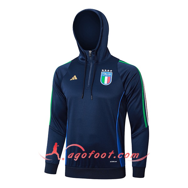 Veste A Capuche Italie Bleu Foncé 2024/2025