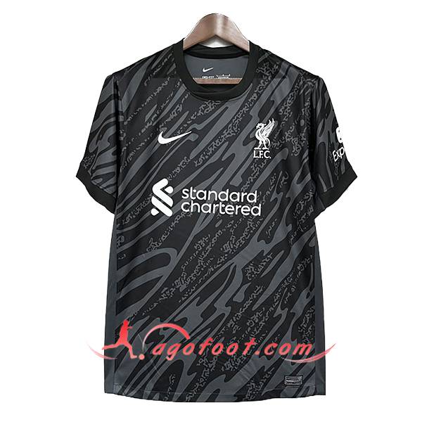 Maillot de Foot FC Liverpool Gardien De But Noir 2024/2025