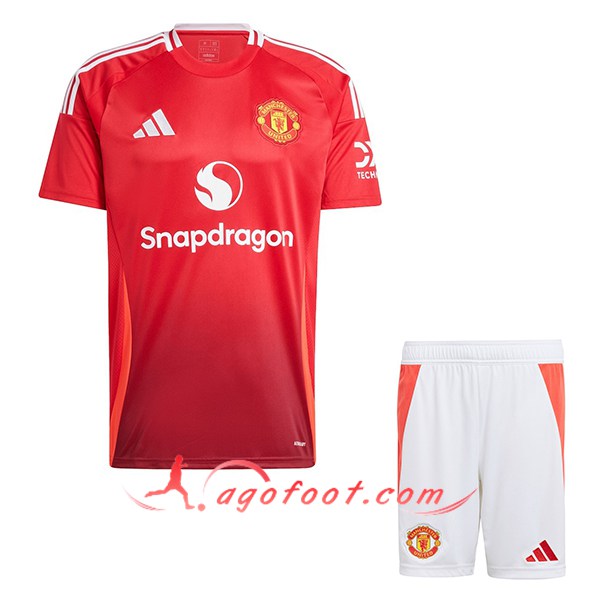 Nouveau Maillot de Foot Manchester United Enfant Domicile 2024/2025