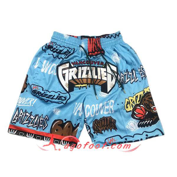 Shorts NBA Memphis Grizzlies 2024/25 Bleu/Noir/Brun