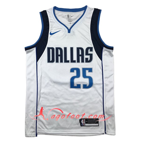 Maillot Dallas Mavericks (WASHINGTON JR. #25) 2024/25 Blanc/Bleu/Noir