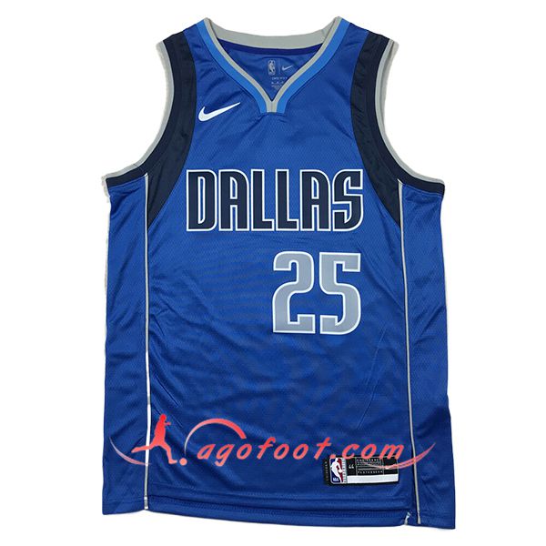 Maillot Dallas Mavericks (WASHINGTON JR. #25) 2024/25 Bleu/Noir