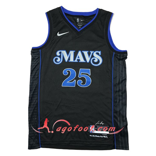 Maillot Dallas Mavericks (WASHINGTON JR. #25) 2024/25 Noir/Bleu