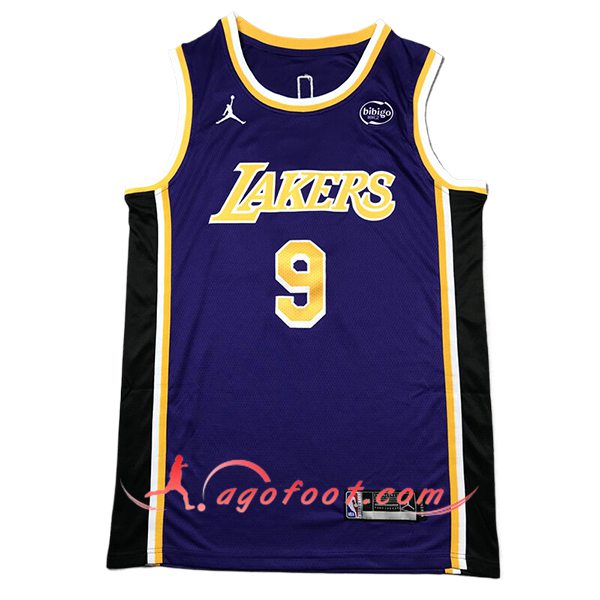 Maillot Los Angeles Lakers (JAMES JR. #9) 2024/25 Pourpre/Jaune/Noir
