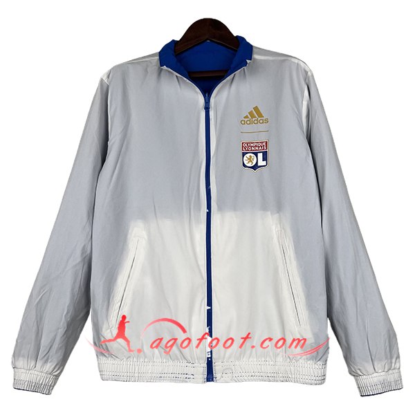 Coupe-Vent Lyon Gris/Blanc 2024/2025