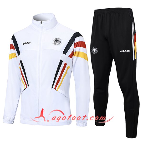 Ensemble Survetement de Foot Veste Foot Allemagne Blanc 2024/2025