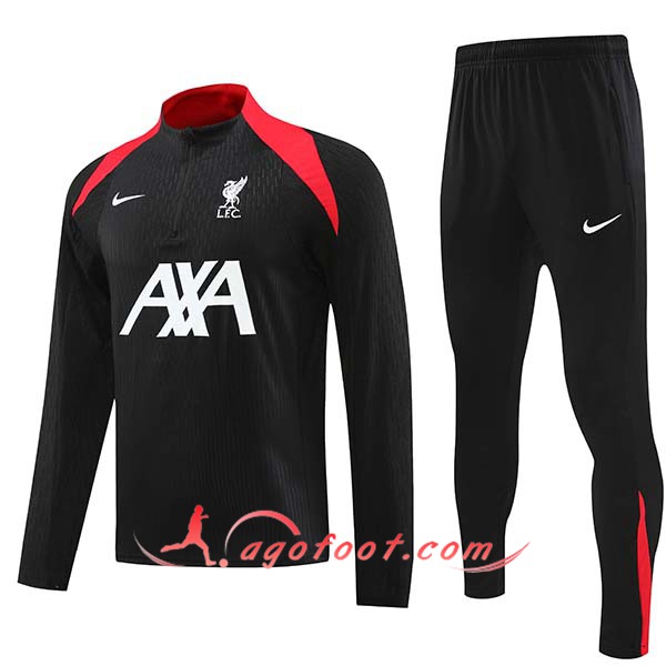 Ensemble Survetement de Foot FC Liverpool Noir/Rouge 2024/2025