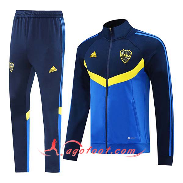 Ensemble Survetement de Foot Veste Foot Boca Juniors Bleu/Jaune 2024/2025