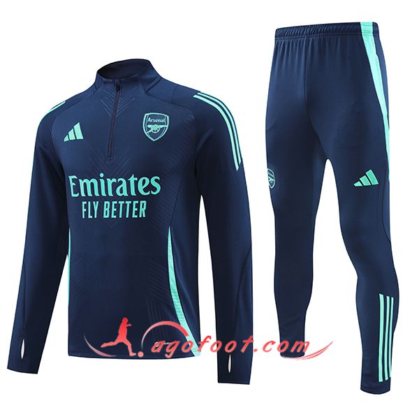 Ensemble Survetement de Foot Arsenal Enfant Bleu Marine 2024/2025