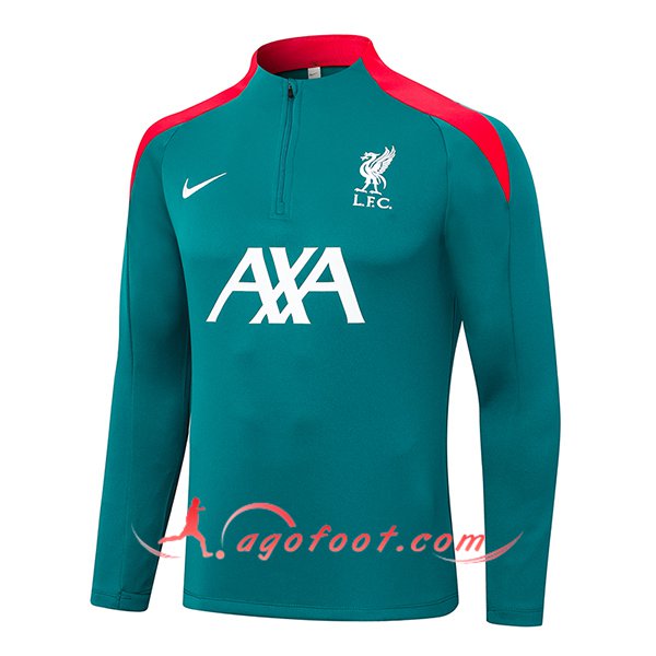 Sweatshirt Training FC Liverpool Vert/Rouge 2024/2025