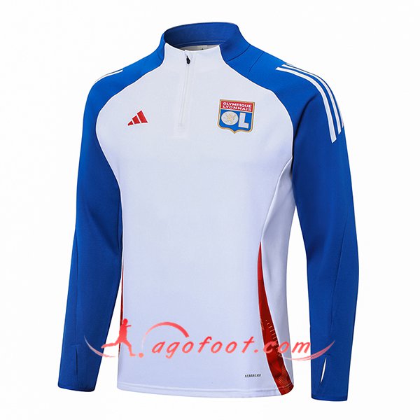 Sweatshirt Training Lyon Blanc/Bleu/Rouge 2024/2025