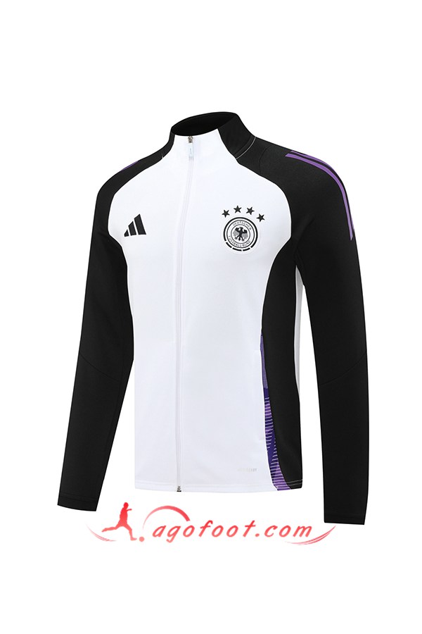 Veste Foot Allemagne Noir/Blanc/Pourpre 2024/2025
