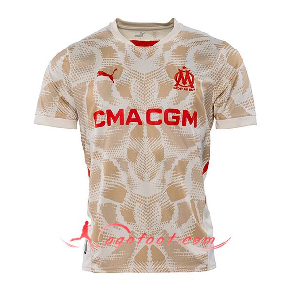 Maillot de Foot Marseille OM Gardien De But Beige 2024/2025