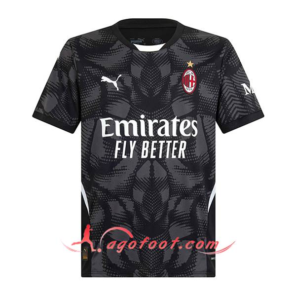 Maillot de Foot Milan AC Gardien De But Noir 2024/2025
