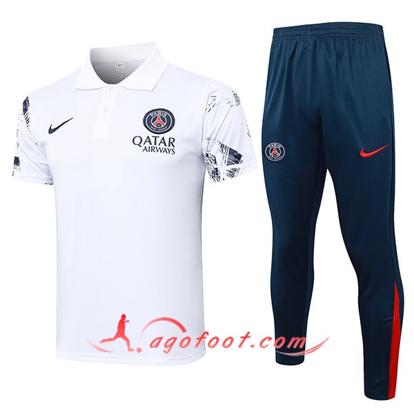 Ensemble Polo Foot PSG Blanc 2024/2025