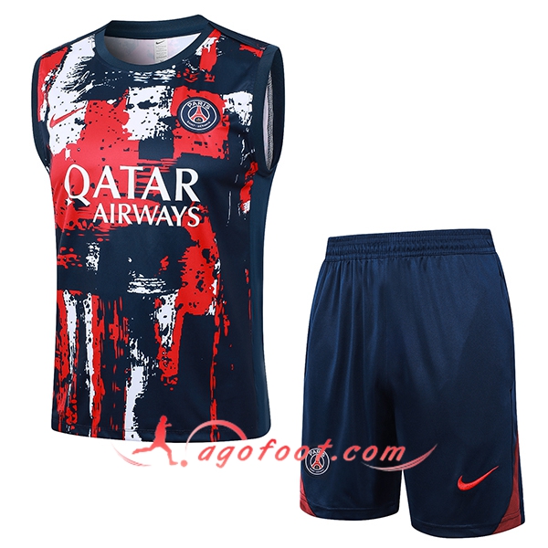 Ensemble Training Debardeur PSG Rouge/Bleu/Blanc 2024/2025