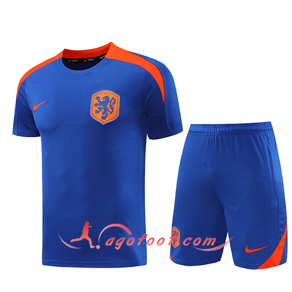 Ensemble Training T-Shirts Pays-Bas Bleu/Orange 2024/2025