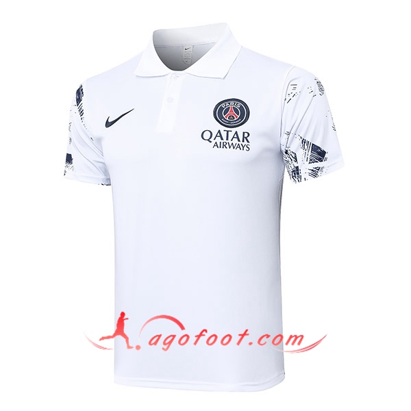 Polo Foot PSG Blanc 2024/2025
