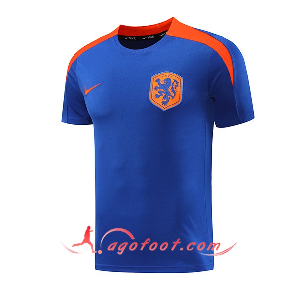 Training T-Shirts Pays-Bas Bleu/Orange 2024/2025