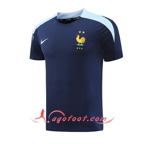 Training T-Shirts France Bleu Foncé 2024/2025 -02