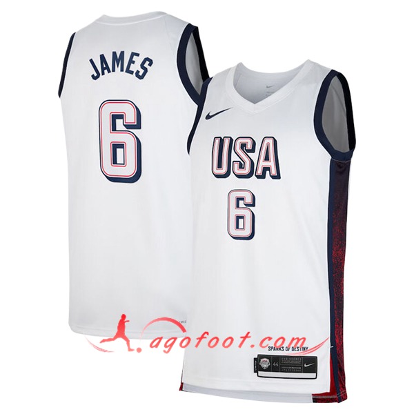 Maillot USA (JAMES #6) 2024/25 Blanc