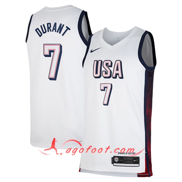 Maillot USA (DURANT #7) 2024/25 Blanc