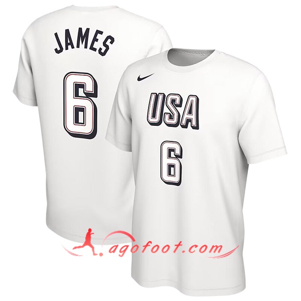 Maillot USA (JAMES #6) 2024/25 Blanc -02