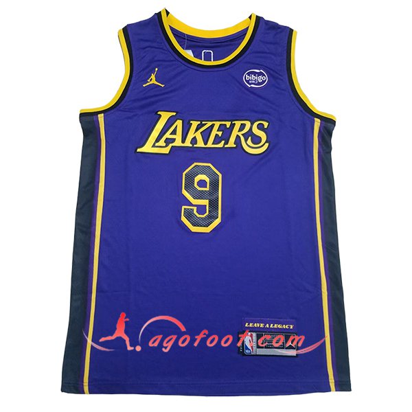Maillot Los Angeles Lakers (JAMES JR. #9) 2024/25 Pourpre/Jaune/Noir -02