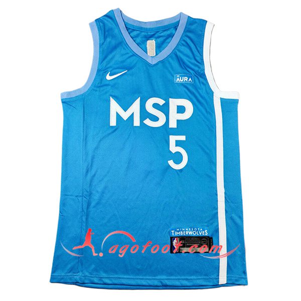 Maillot Minnesota Timberwolves (EDWARDS #5) 2024/25 Bleu/Blanc -02
