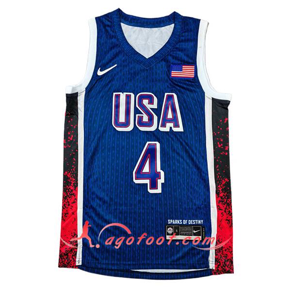 Maillot USA (CURRY #4) 2024/25 Bleu/Rouge/Noir