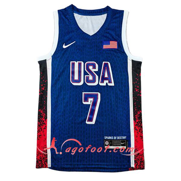 Maillot USA (DURANT #7) 2024/25 Bleu/Rouge/Noir